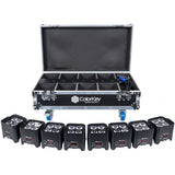 MOBILE PAR MINI HEX 4 BUNDLE DA 8 CON FLIGHT CASE
