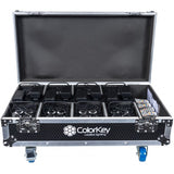 MOBILE PAR MINI HEX 4 BUNDLE DA 8 CON FLIGHT CASE
