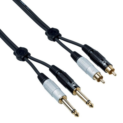 BESPECO EAY2JR150 - CAVO 1,5 M - DOPPIO RCA - DOPPIO JACK M DA 6 MM