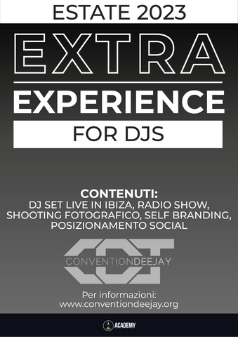 EXTRA Experience per DJ - Estate 2023